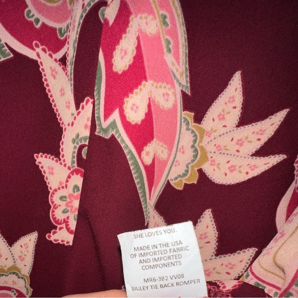 SHOW ME YOUR MUMU | Bailey Tie Back Romper for Fall | Flouncy Boho Print | Small - Picture 9 of 11